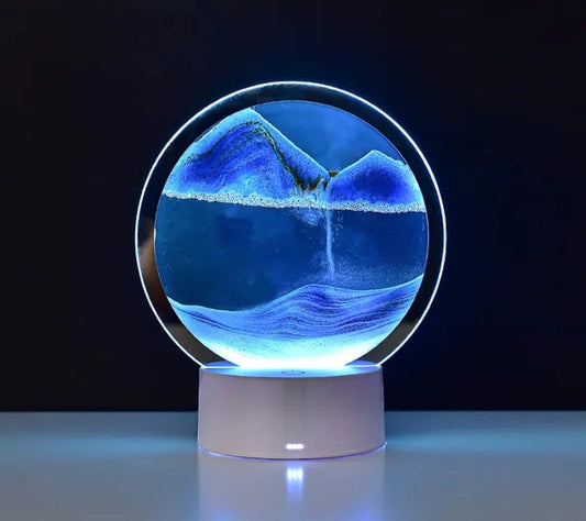 Lámpara de mesa de arena movediza 3D