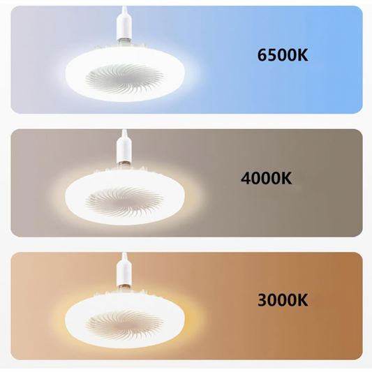 Ventilador con luz y control