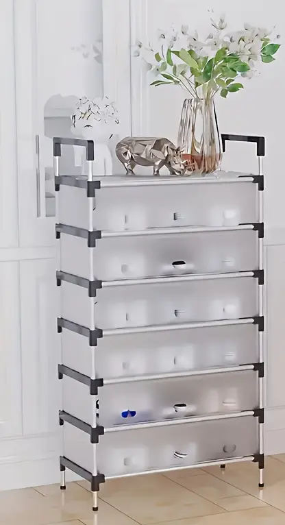 Zapatera con tapa de 6 niveles