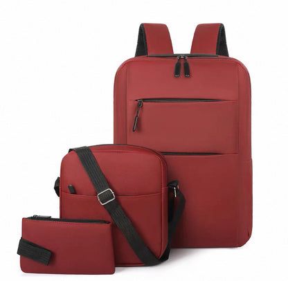 Pack mochila, bolso de hombro y cartuchera