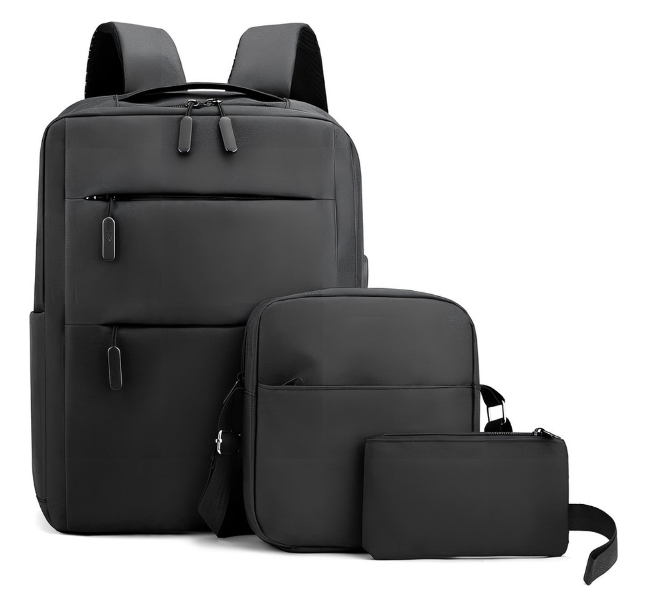 Pack mochila, bolso de hombro y cartuchera