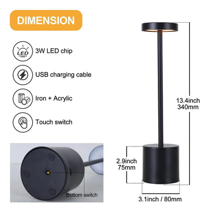 LAMPARA DE MESA RECARGABLE