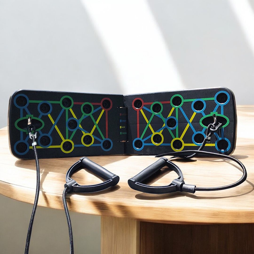 Tabla push up + Elásticos