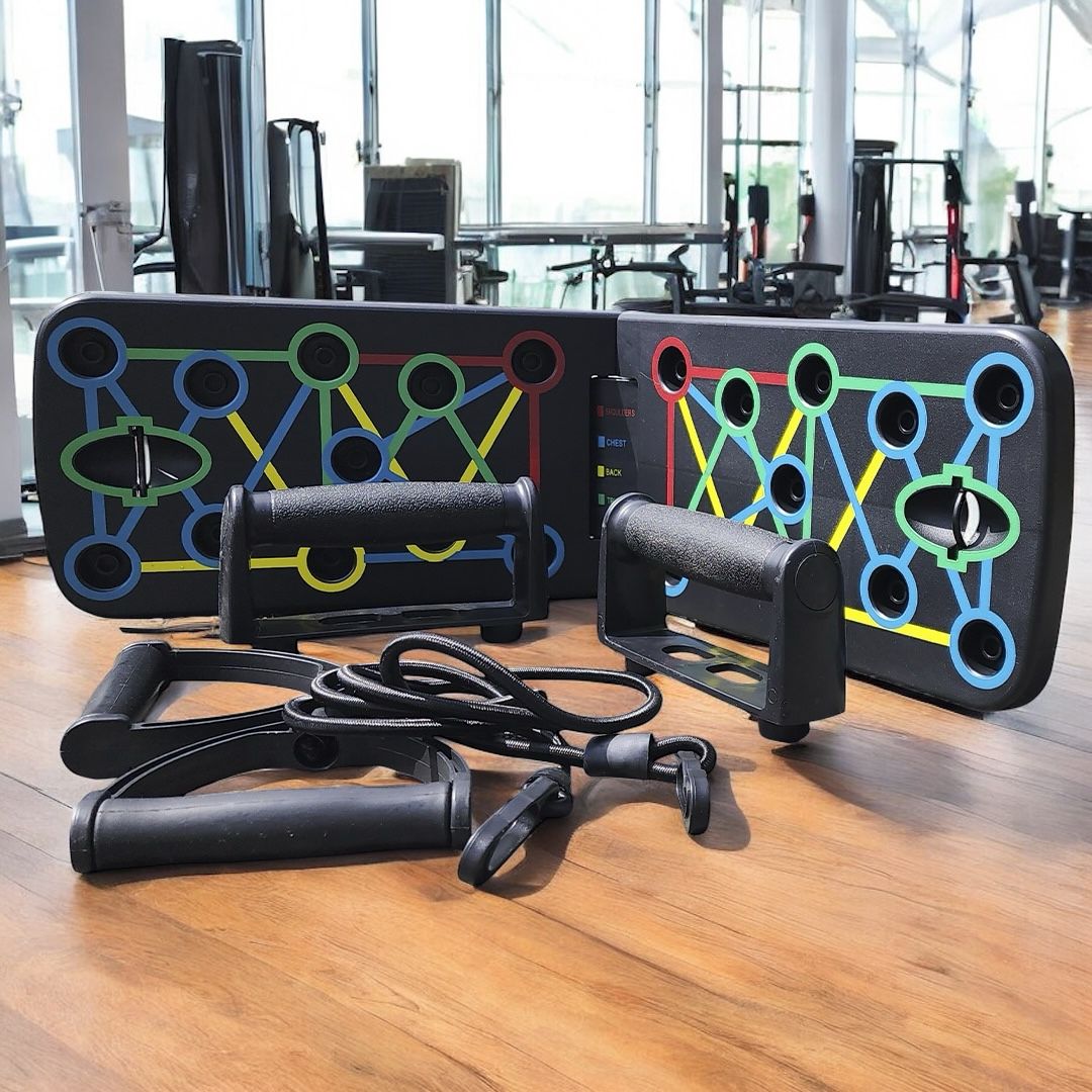 Tabla push up + Elásticos