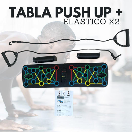 Tabla push up + Elásticos