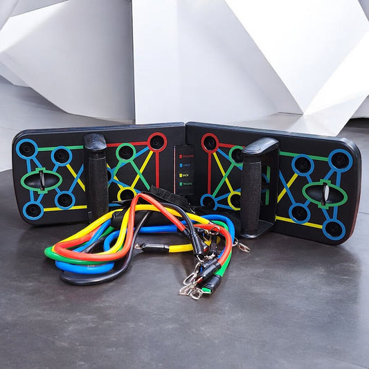 Combo Tabla push up + Bandas tubulares