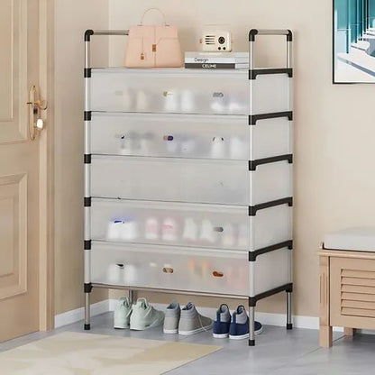 Zapatera con tapa de 6 niveles