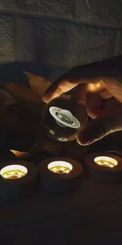 Lampara bola de cristal luz nocturna 6cm